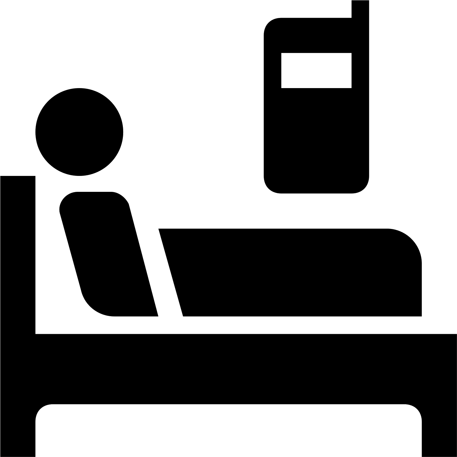 It's A Logo Of A Bed From The Side With The Headboard - Cama Icono Png (1600x1600)