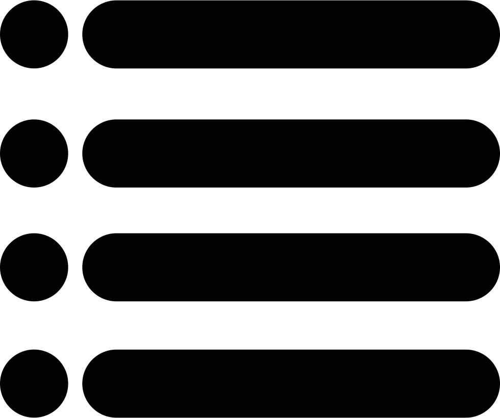 Menu Interface Symbol Of Four Horizontal Lines With - Lines Icon (980x820)