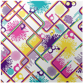 Abstract Geometric Seamless Pattern In Retro Disco - Fondo Para Jovenes De Colores (400x400)