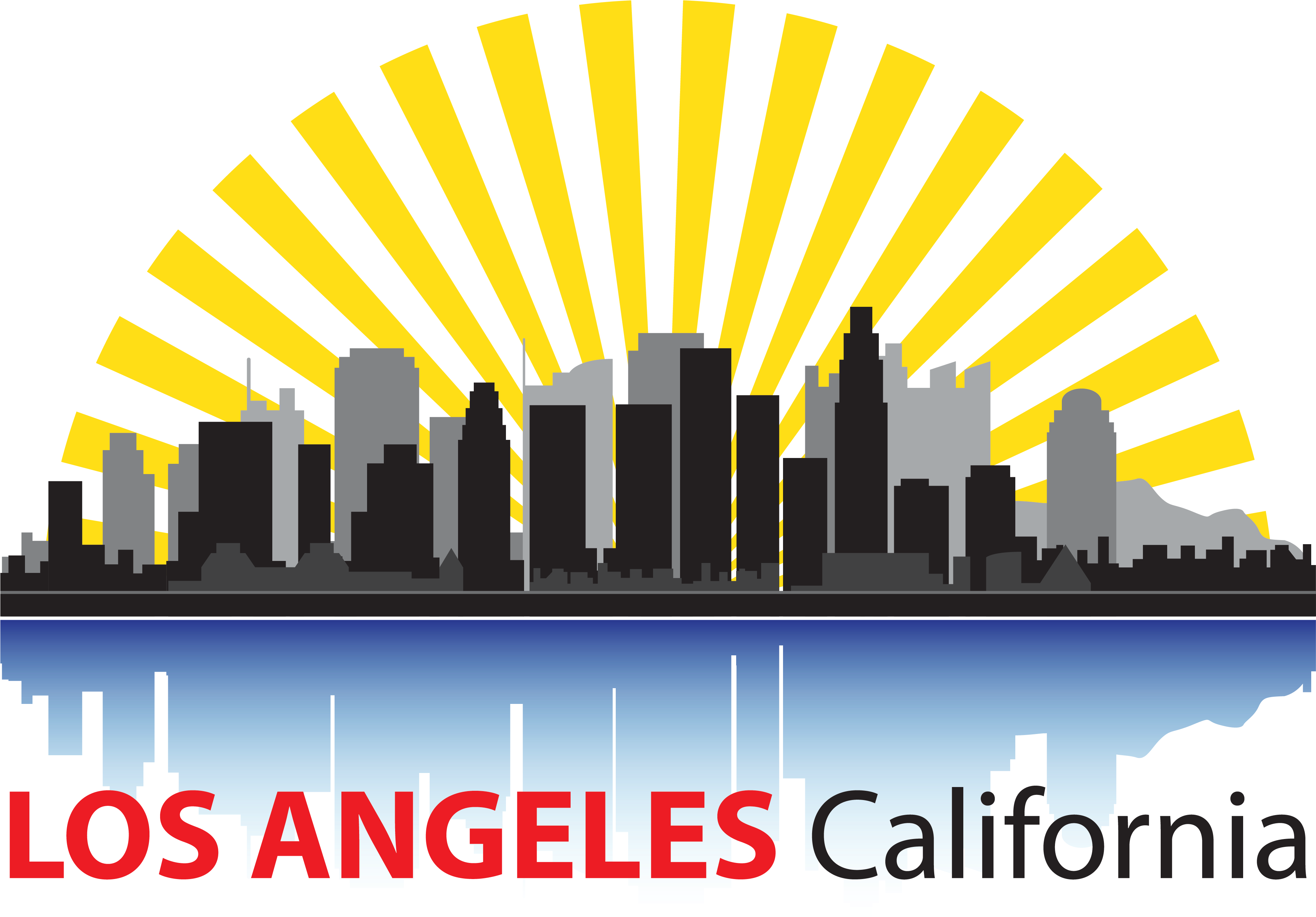 Лос анджелес трек. City of los Angeles logo.
