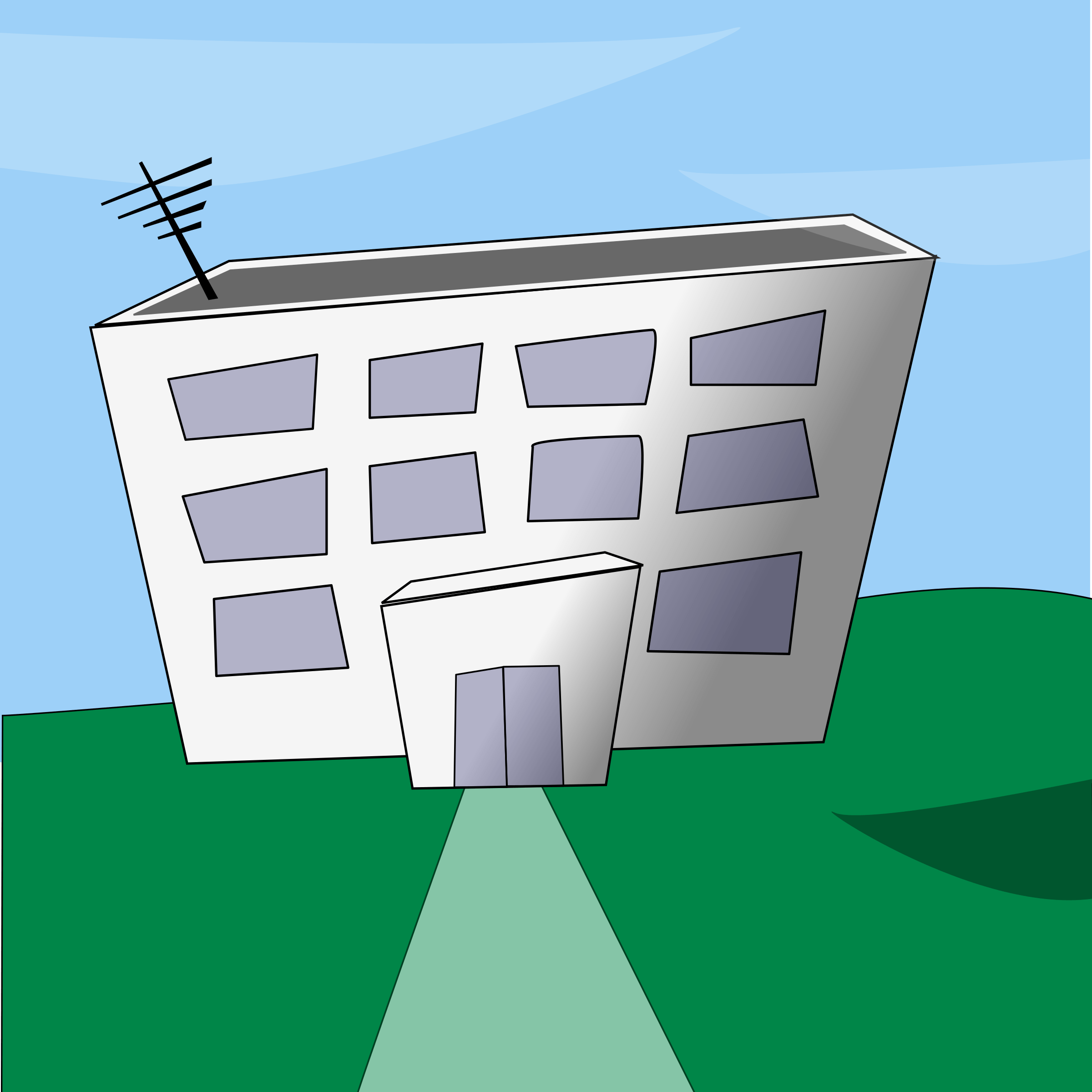 Clipart Cartoon Building - Building Comic (2400x2400)