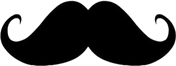 In Honor Of Movember - Mustache Cut Out (587x275)
