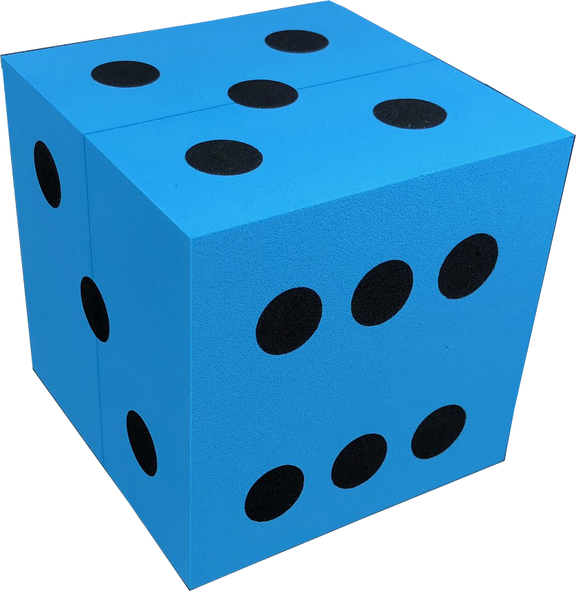 Koplow Blue D6 100mm Foam Die - Dice (836x857)