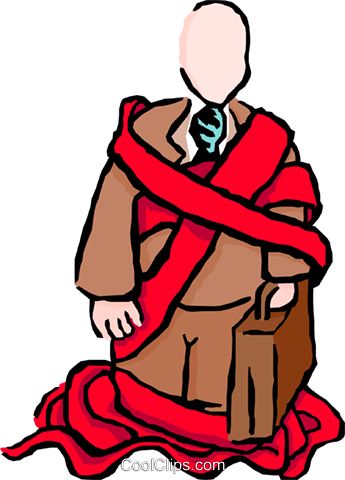 Red Tape Royalty Free Vector Clip Art Illustration - Red Tape Royalty Free Vector Clip Art Illustration (345x480)