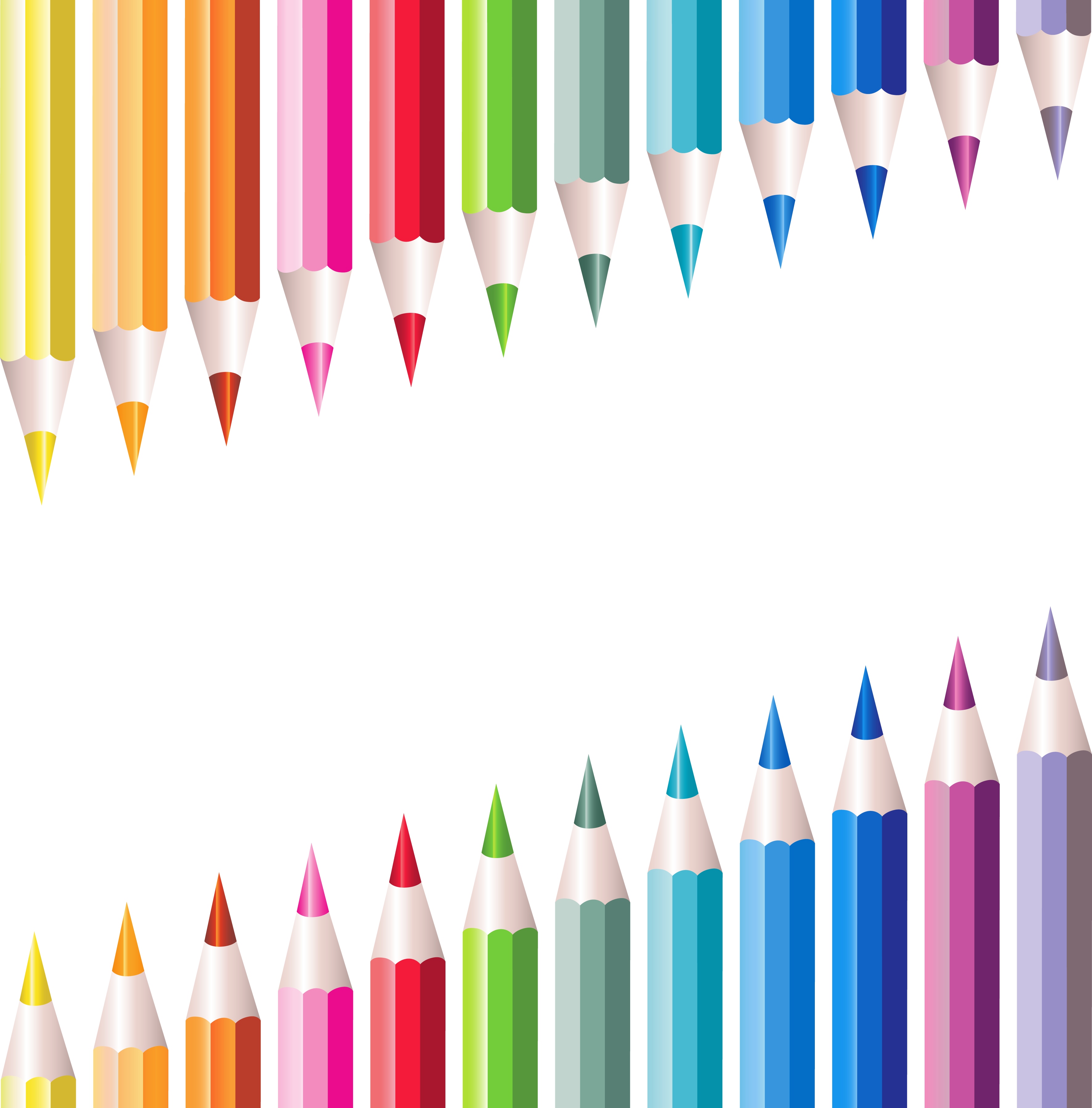 Transparent School Pencils Decoration - School Transparent (3542x3595)