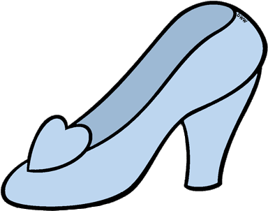 Cinderellas Glass Slipper Clipart - Cinderella Glass Slipper Clip Art (400x317)