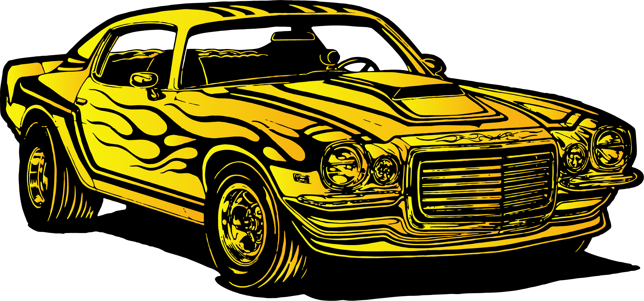 Sports Car Ford Mustang Clip Art - Car (2140x1001)