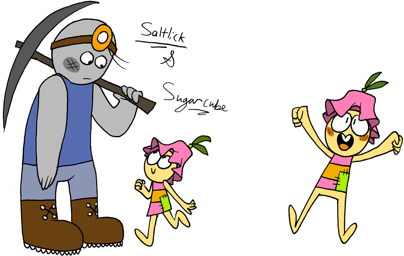 Salt Lick And Sugar Cube By Agentblackblood - Cartoon (1400x886)