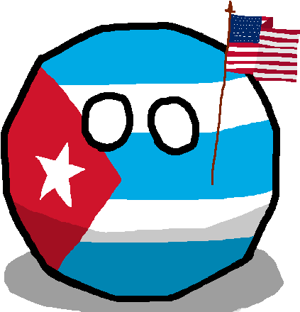 United States Cubaball Gobierno Militar Estadounidense - Hungary Countryball Png (500x500)