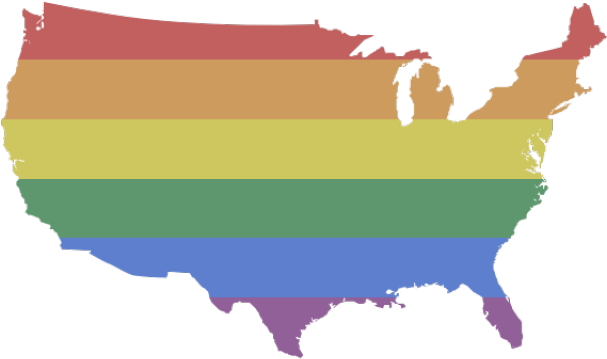 Lgbt United States - Red States And Blue States (640x480)