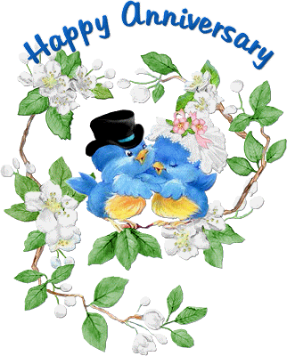 Love Birds Clipart Khoobsurat - Happy Anniversary Love Birds (322x400)