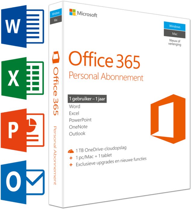 Microsoft Office 365 Personal 1 Jaar Abonnement Nl Microsoft Office