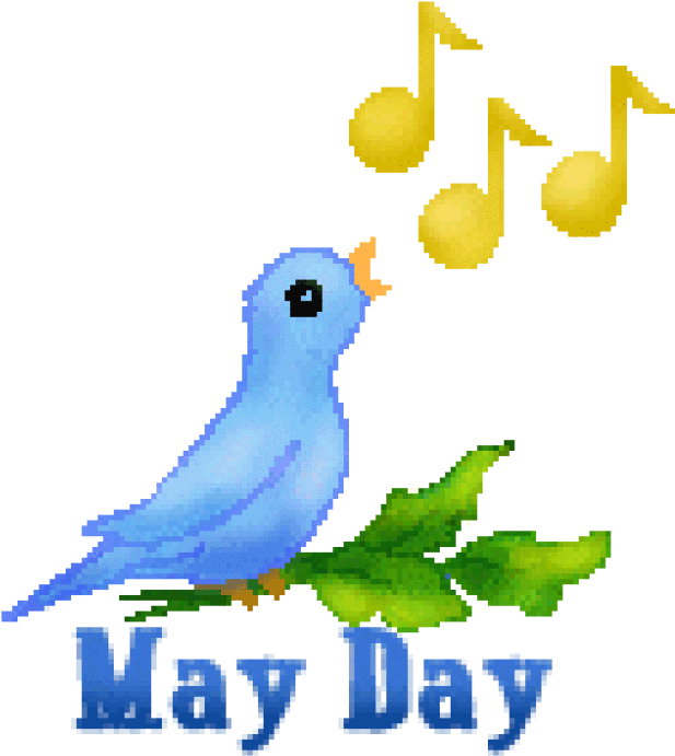 May Day Clip Art Of Flowers And Poles Plus Butterflies - Fête De La Musique (640x782)