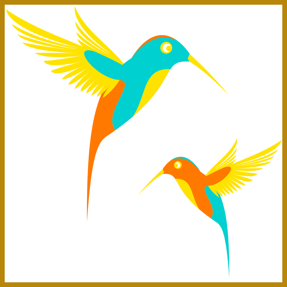 Marvelous Flowerspng Colibri Birds Vector Colorful - Bird (930x930)
