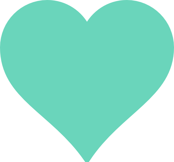 This Free Clip Arts Design Of Blue Heart - Mint Heart (600x557)