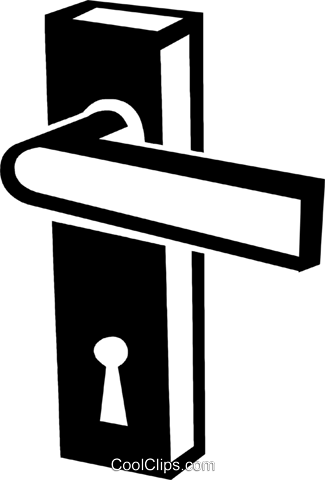 Door Knob Royalty Free Vector Clip Art Illustration - Door Knob Clipart (325x480)