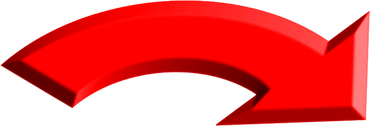 Red Curved Arrow - Curved Red Arrow Transparent (740x290)