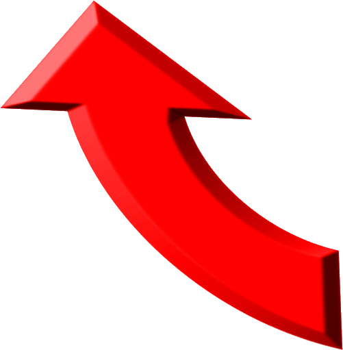 Red Curved Arrow - Curved Arrow (517x525)