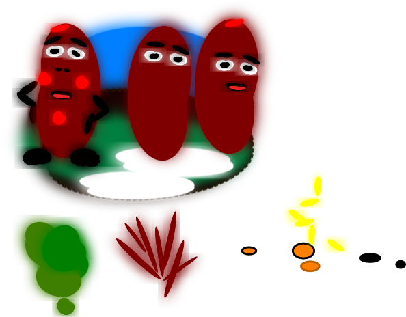 Red Bean Cartoon 6 Clip Art At Clker - Cartoon (600x482)