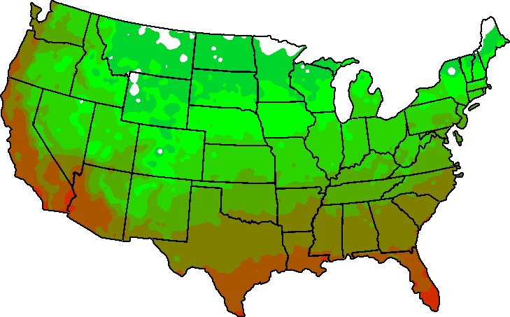 [show]usa Hardiness Map - Map Of Usa Connecticut (729x453)