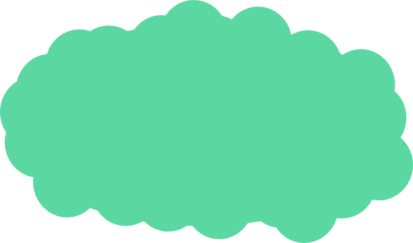 Lite Green Cluod Clip Art At Clker - Dark Cloud Clip Art (600x353)