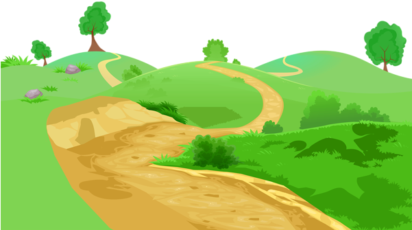 Hill Clipart Animated - Pathway Clip Art (600x346)
