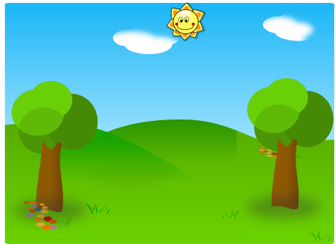 Image Result For Cartoon Trees Up A Hill - Green Nature Clipart Png (600x342)