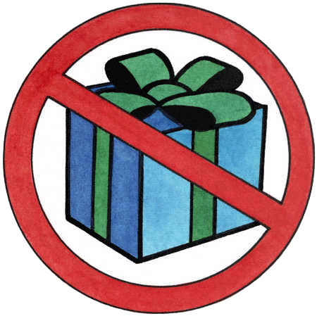 No Gift Sign Png (450x449)
