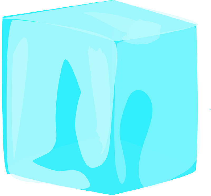 Melting - Cartoon Blocks Of Ice (800x743)