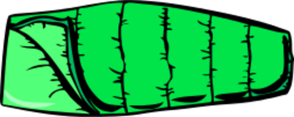 Blue Sleeping Bag Vector Clip Art - Sleeping Bag Clip Art (600x240)