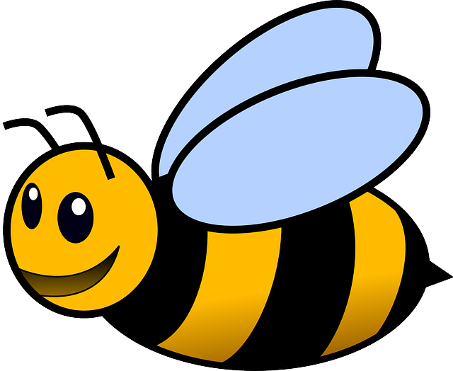 Black, Simple, Honey, Outline, Yellow, Drawing - Bee Clipart No Background (640x524)