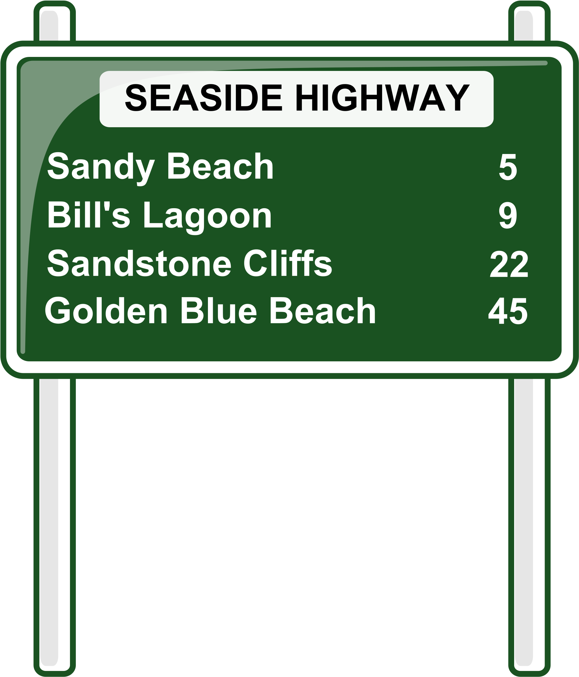 Highway Clipart Road Sign Board - Road Sign Poles Png (2076x2400)