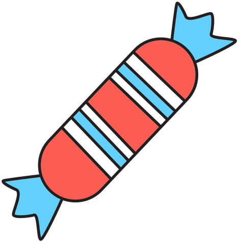 Striped Candy Cartoon Icon 42 Transparent Png - Caramelo Dibujo Animado (512x512)