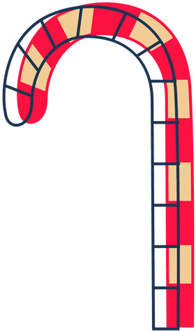 Candy Cane Cartoon Icon - Cartoon (512x512)
