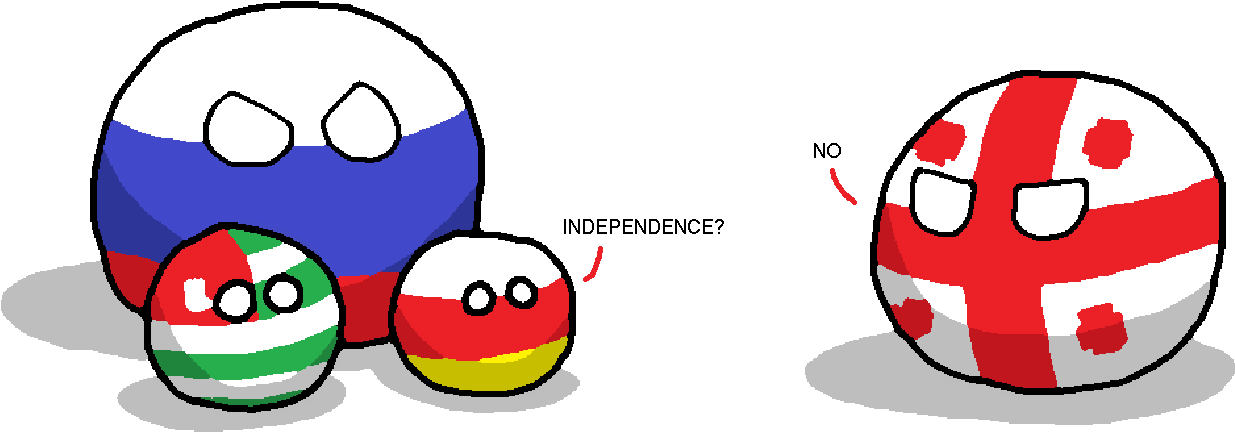 Russo-georgian War - Polandball Russo Georgian War (1384x500)