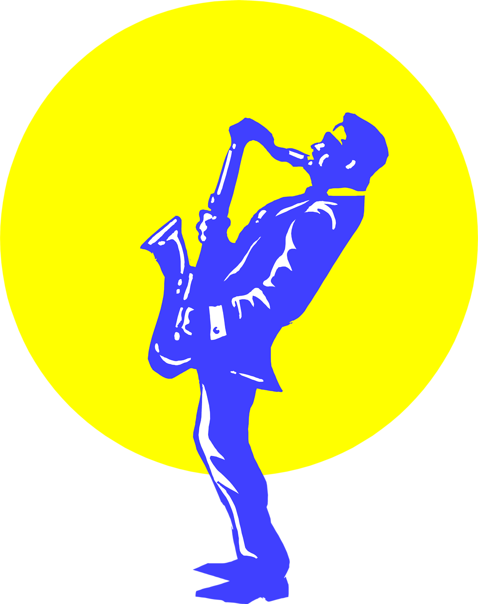 Saxophone Player Stock Vector - Person Playing Saxophone Silhouette (958x1212)
