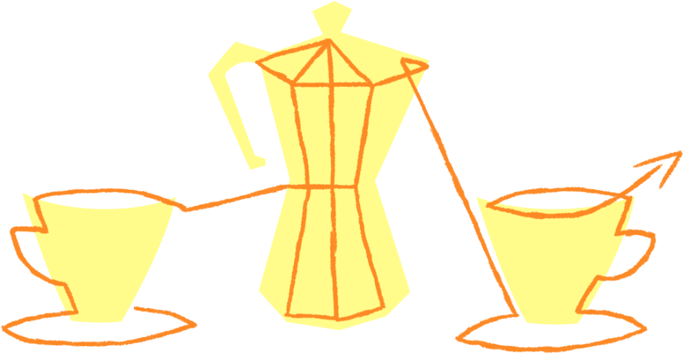 Coffee Cups Illustration - Coffee (1024x522)