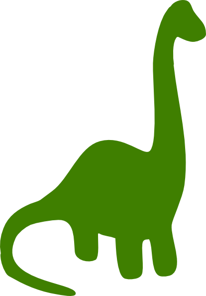 Clipart Of Long, Apatosaurus And Brachiosaurus - Dinosaur (414x594)