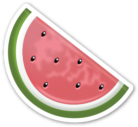 Watermelon Tumblr Transparent Transparent Background - Watermelon Emoji Sticker (480x445)