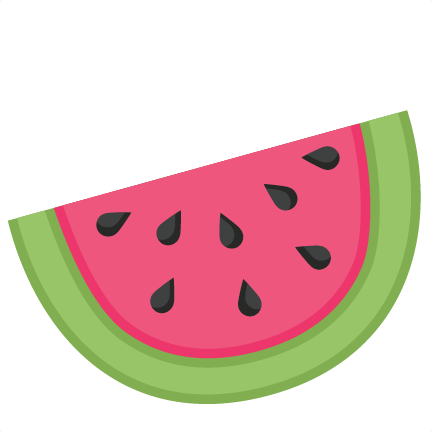 Watermelon Svg Scrapbook Cut File Cute Clipart Files - Half A Watermelon Clipart (432x432)