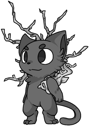 A Blank Tree Cat And A Blank Anthro Tree Cat - Cartoon (374x515)