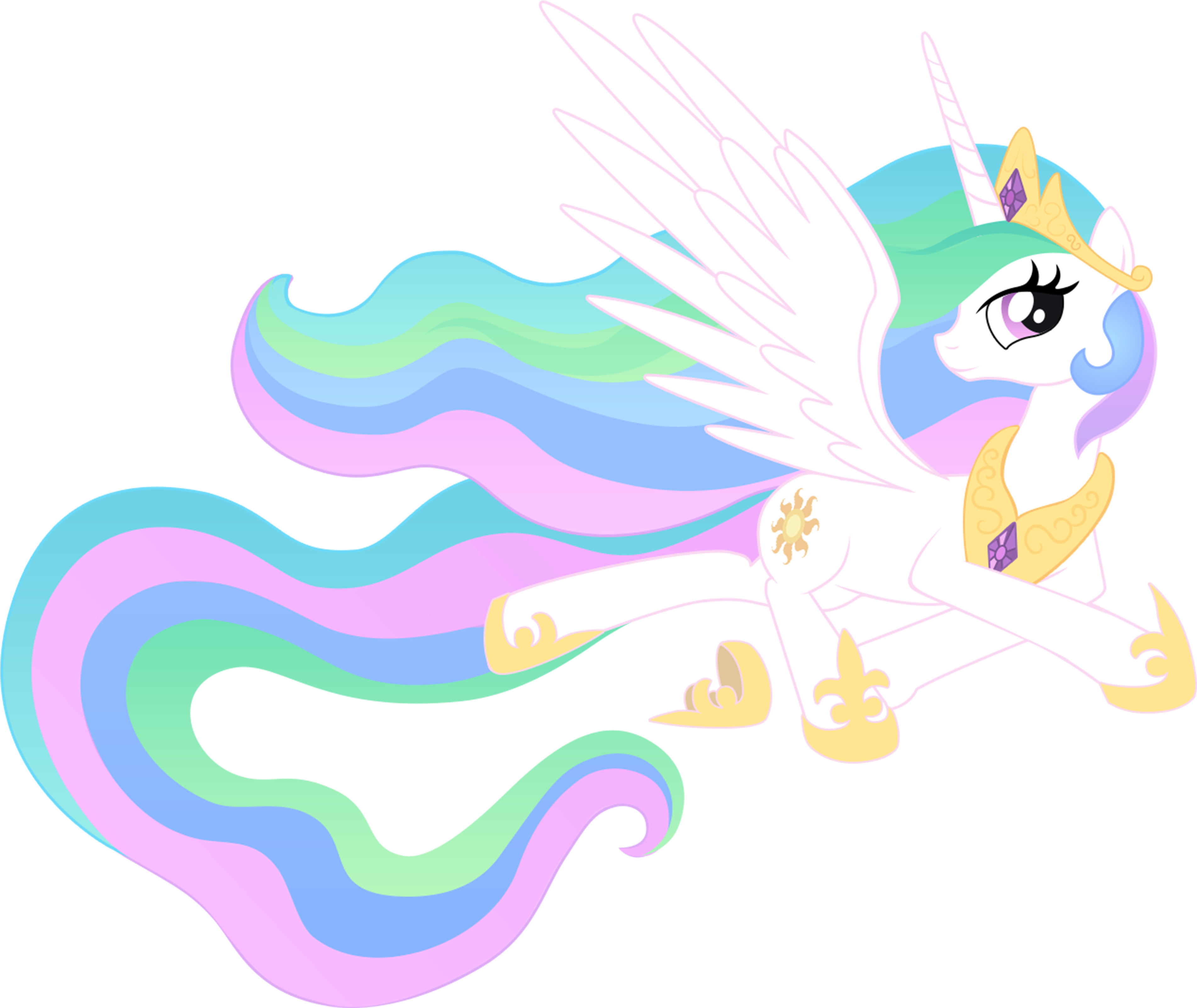 Princess Celestia Is Lying Down By Frostenstein - Mlp Celestia Laying Down (5211x3556)