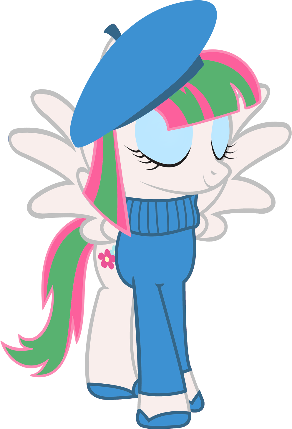 Cool77778, Beatnik, Beret, Blossomforth, Clothes, French, - My Little Pony French (1000x1457)