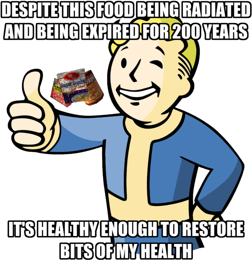 Fallout Food Logic By Guardianstriker - Vault Boy (883x905)