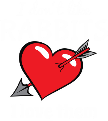I Don't Like Rabbits I Love Them - Heart (440x440)