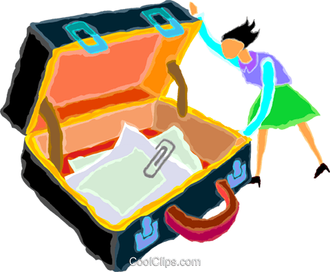 Maleta Com Documentos E Clipes De Papel Livre De Direitos - Maleta Com Documentos E Clipes De Papel Livre De Direitos (480x396)