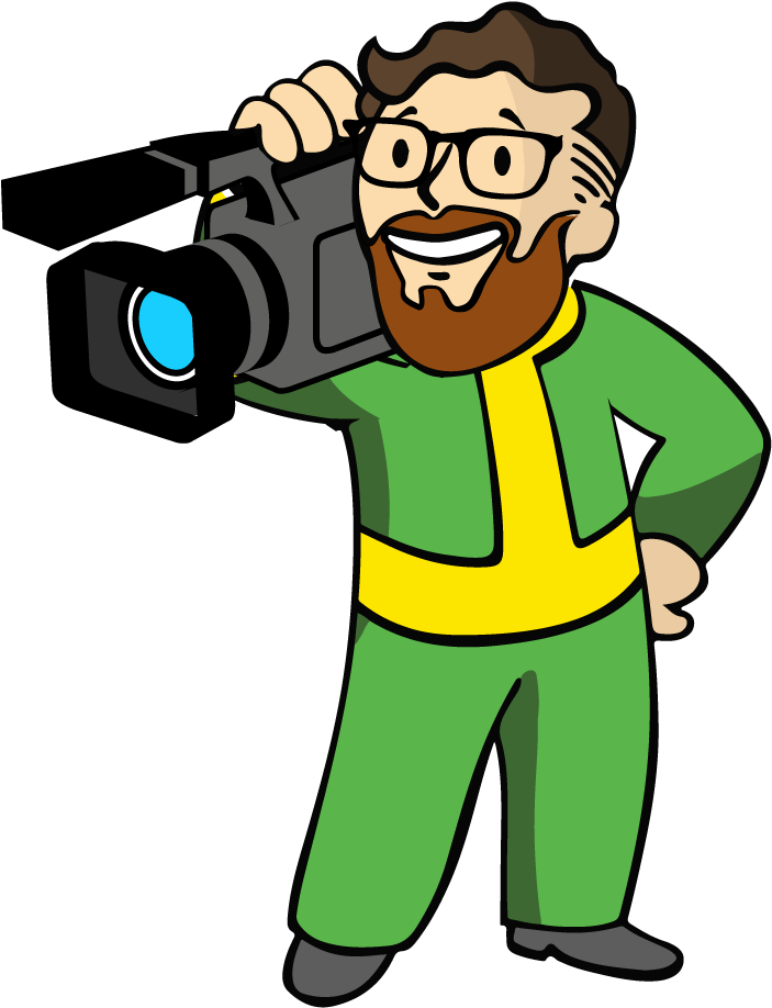 My Vault Boy Camera Man - Camera Man Cartoon Png (762x971)