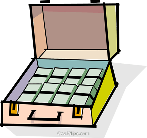Maleta Cheia De Dinheiro Livre De Direitos Vetores - Eye Shadow (480x453)