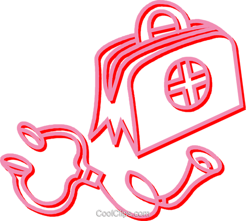 Maleta De Médico Eo Estetoscópio Livre De Direitos - Maleta De Medico Png (480x431)