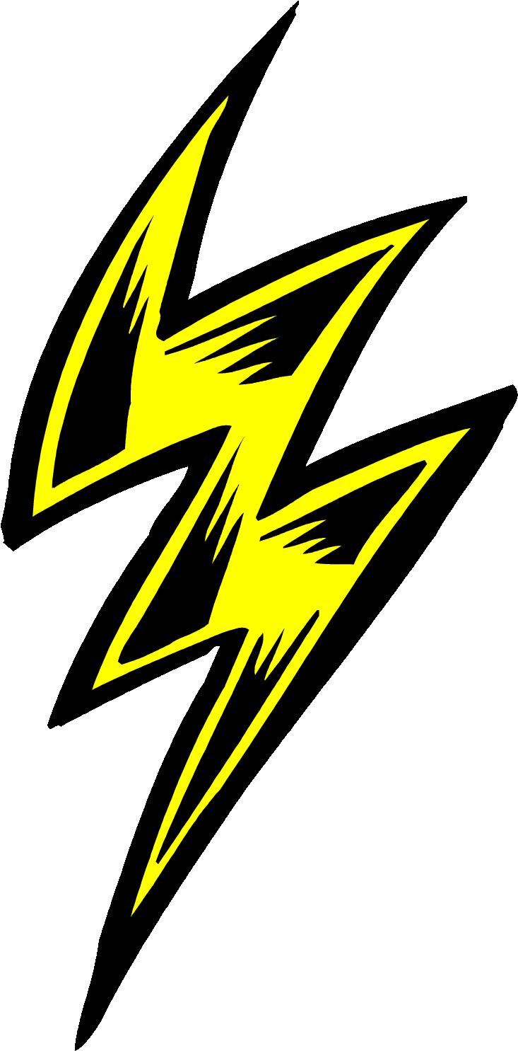 Images For Zeus Lightning Bolt Clipart - Cartoon Lightning Bolt Png (750x1488)